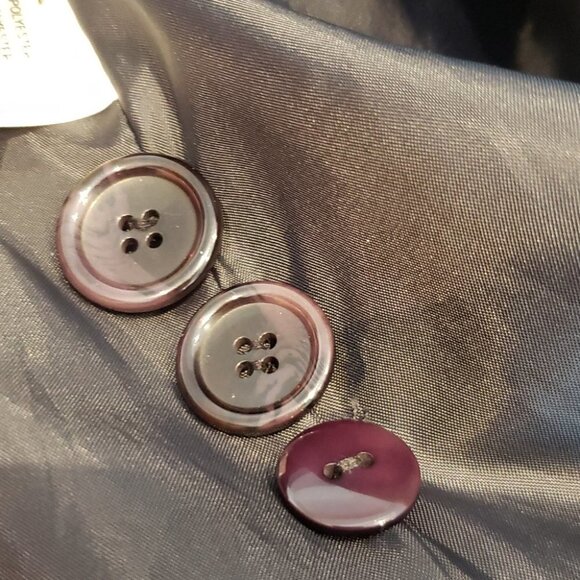 MONA Lisa Fen-Nelli Women's Trench Coat  Navy Blue Size 24.5 - Picture 9 of 12